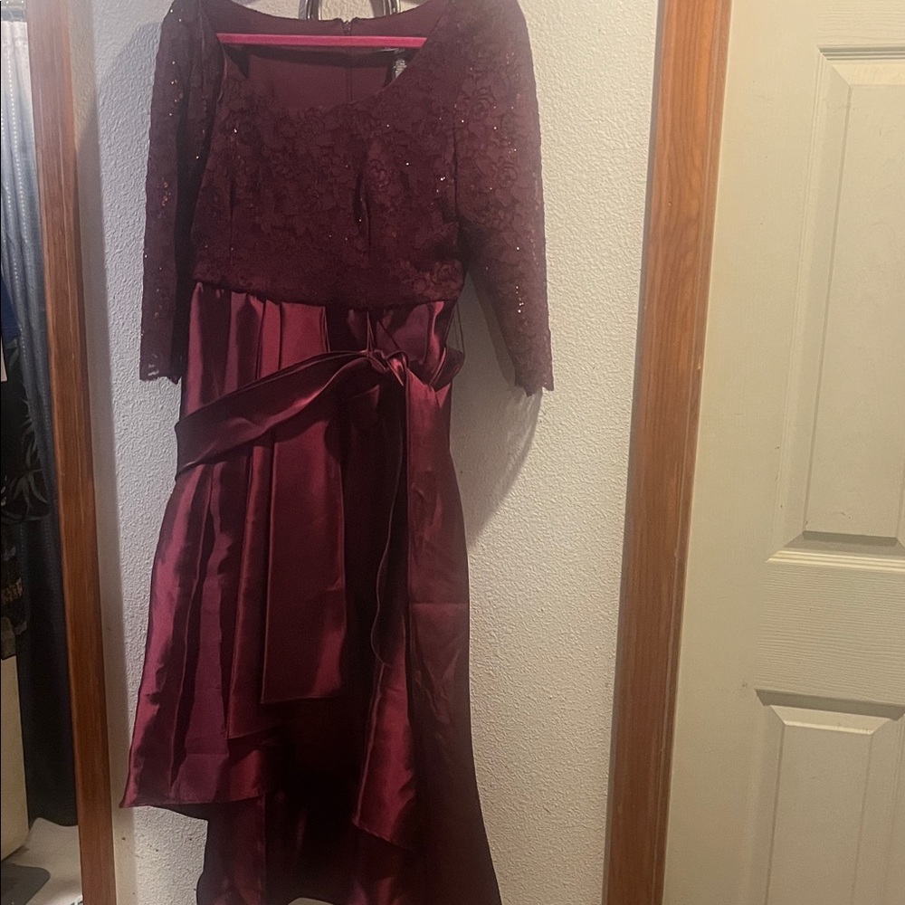 R & M Richards Red Fit and Flare Maxi Dress